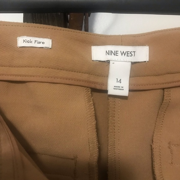Nine West Tan Kick Flare Trouser Pants - Picture 7 of 7